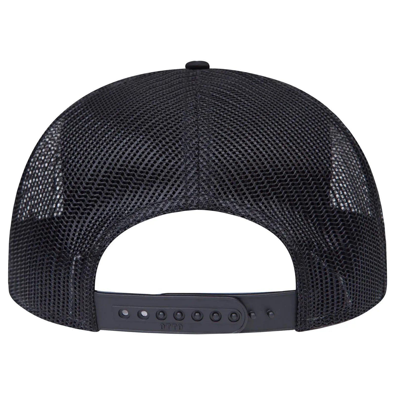 OTTO 154-1174 ’OTTO Snap’ 5 Panel Pro Style Mesh Back Trucker Snapback Cap - Blk/Cork/Blk - Blk/Cork/Blk / 7 3/8’’ - 7