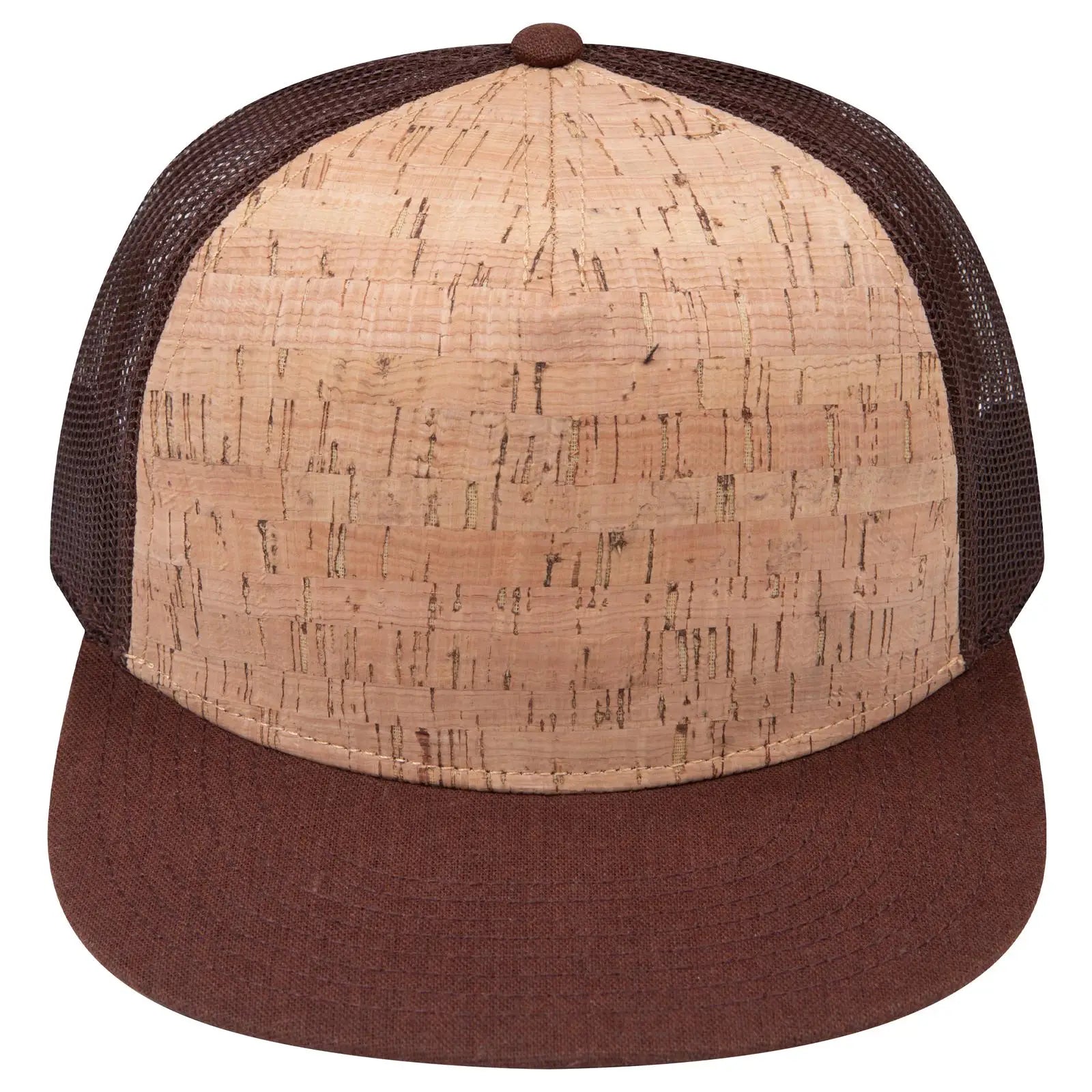 OTTO 154-1174 ’OTTO Snap’ 5 Panel Pro Style Mesh Back Trucker Snapback Cap - Brn/Crk/Brn - Brn/Crk/Brn / 7 3/8’’ - 7