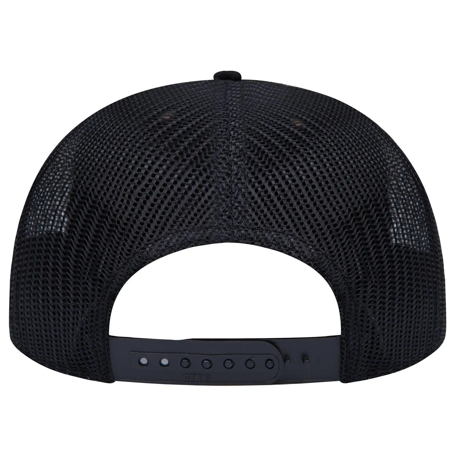 OTTO 154-1174 ’OTTO Snap’ 5 Panel Pro Style Mesh Back Trucker Snapback Cap - Blk/Cork/Blk - Blk/Cork/Blk / 7 3/8’’ - 7
