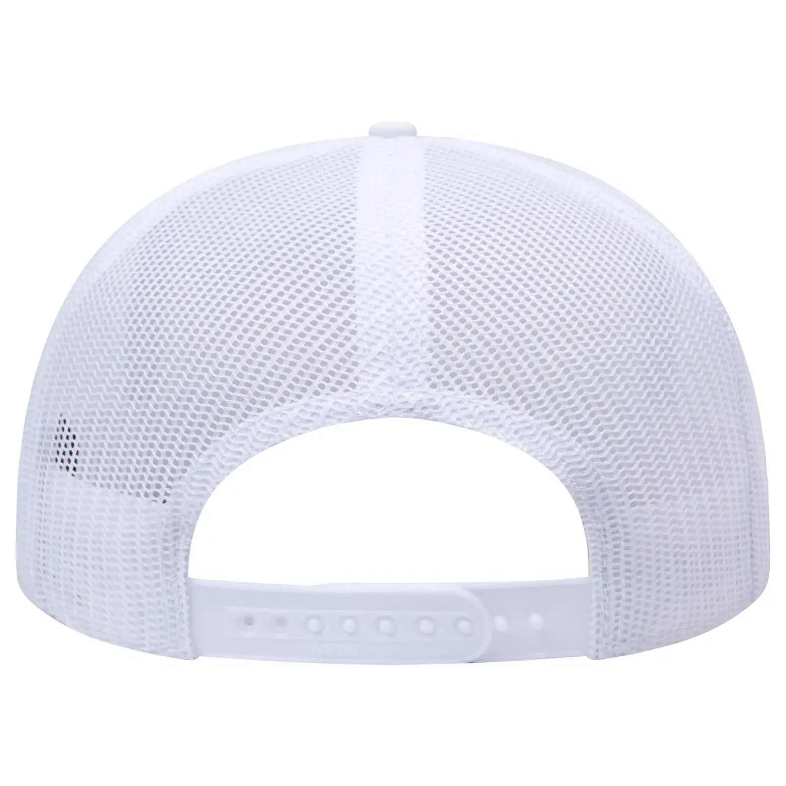 OTTO 154-1174 ’OTTO Snap’ 5 Panel Pro Style Mesh Back Trucker Snapback Cap - White - White / 7 3/8’’ - 7 5/8’’