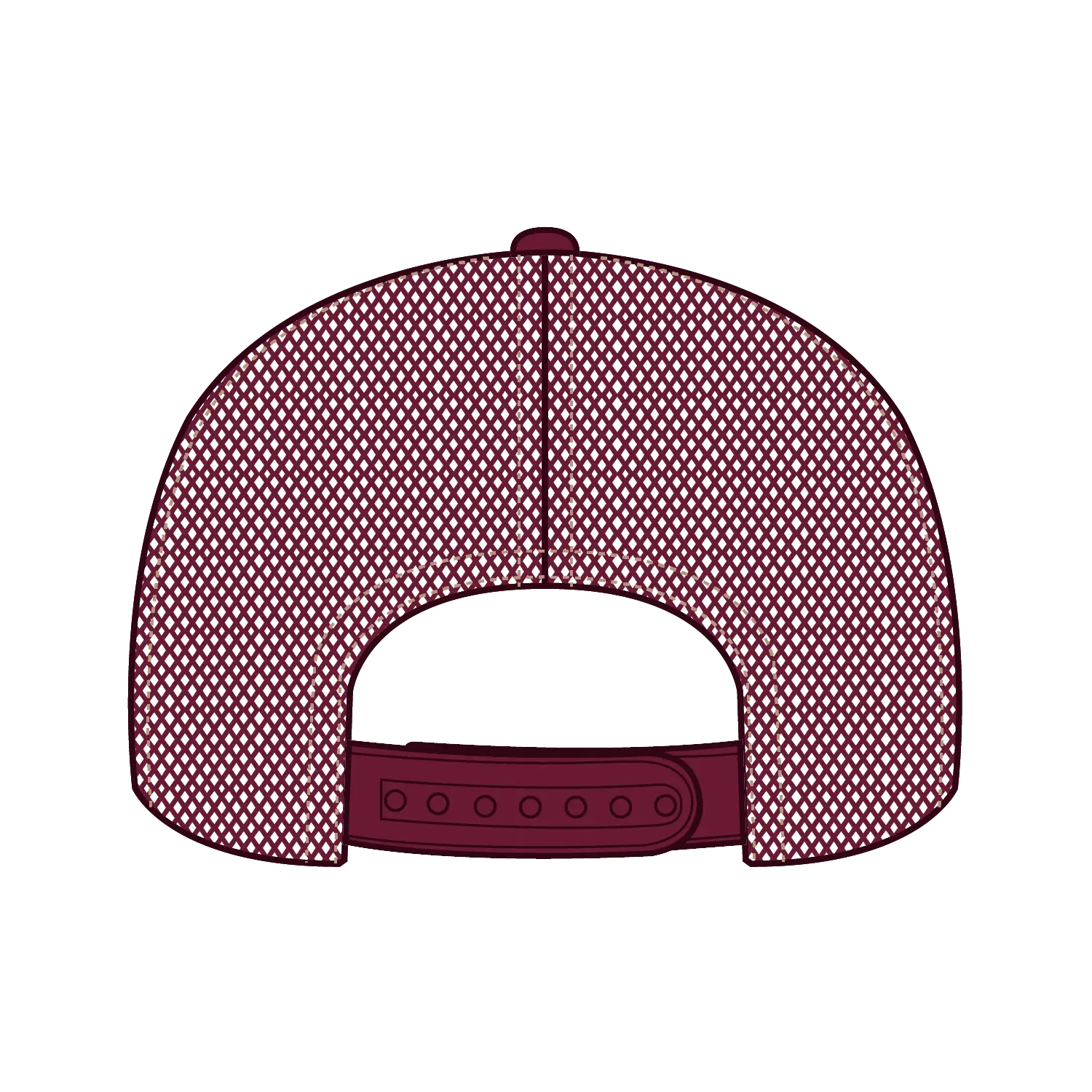 OTTO 154-1174 ’OTTO Snap’ 5 Panel Pro Style Mesh Back Trucker Snapback Cap - Bg Mrn/Crk/Bg Mrn - Bg Mrn/Crk/Bg Mrn / 7