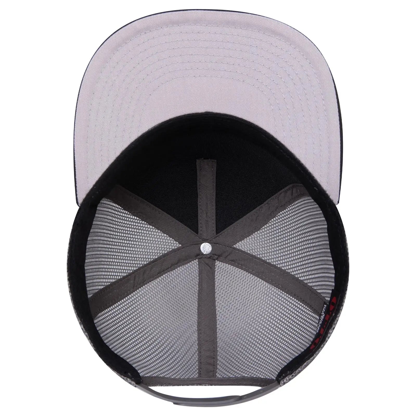 OTTO 154-1174 ’OTTO Snap’ 5 Panel Pro Style Mesh Back Trucker Snapback Cap - Blk/Blk/Ch.Gry - Blk/Blk/Ch.Gry / 7 3/8’’