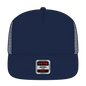 OTTO 154-1174 ’OTTO Snap’ 5 Panel Pro Style Mesh Back Trucker Snapback Cap - Navy - Navy / 7 3/8’’ - 7 5/8’’