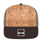 OTTO 154-1174 ’OTTO Snap’ 5 Panel Pro Style Mesh Back Trucker Snapback Cap - D.Brn/Cork/D.Brn - D.Brn/Cork/D.Brn / 7