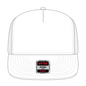OTTO 154-1174 ’OTTO Snap’ 5 Panel Pro Style Mesh Back Trucker Snapback Cap - White - White / 7 3/8’’ - 7 5/8’’