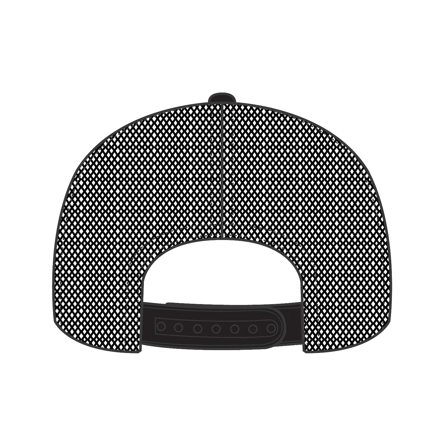 OTTO 154-1174 ’OTTO Snap’ 5 Panel Pro Style Mesh Back Trucker Snapback Cap - Black - Black / 7 3/8’’ - 7 5/8’’