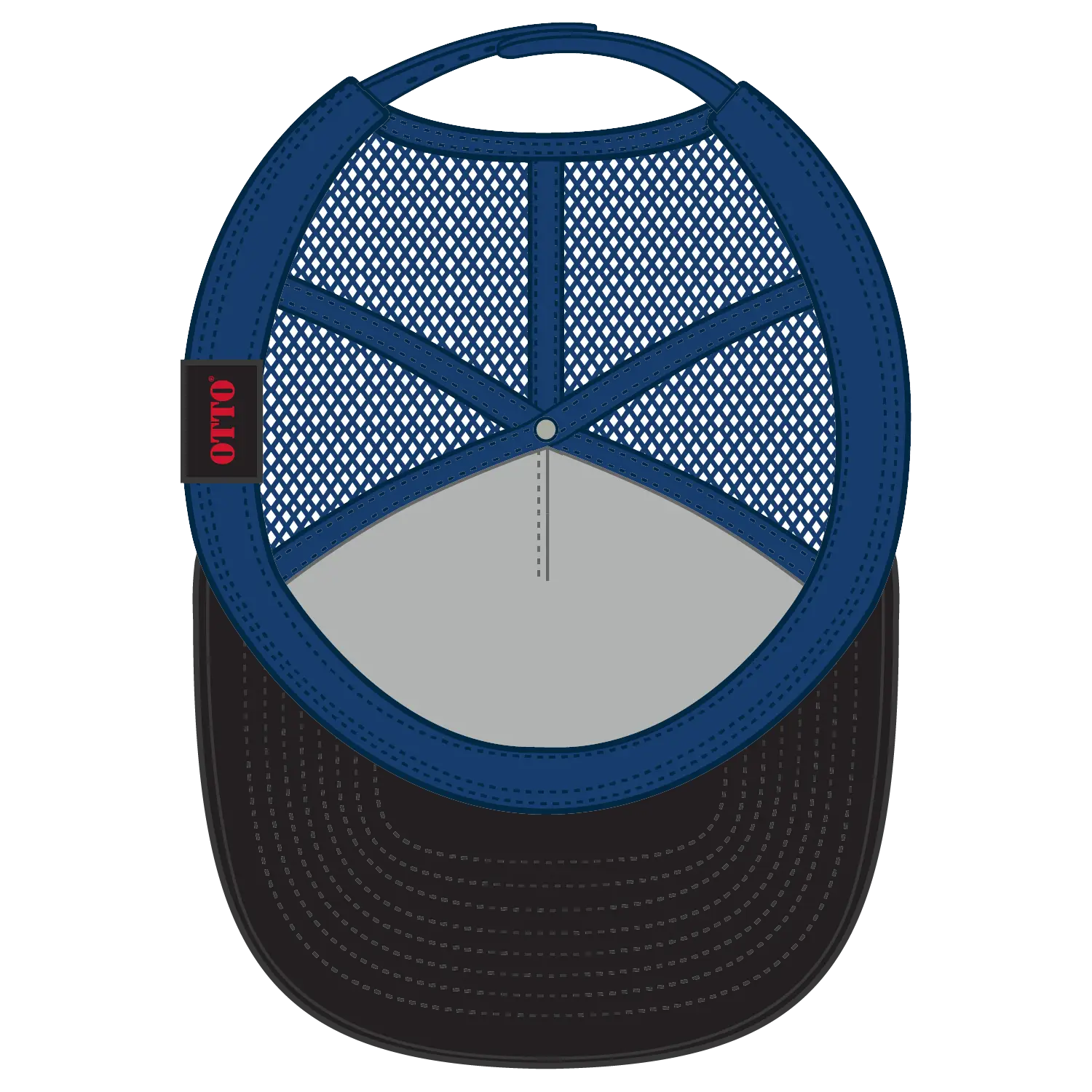 OTTO 154-1174 ’OTTO Snap’ 5 Panel Pro Style Mesh Back Trucker Snapback Cap - Cork/Ryl - Cork/Ryl / 7 3/8’’ - 7 5/8’’