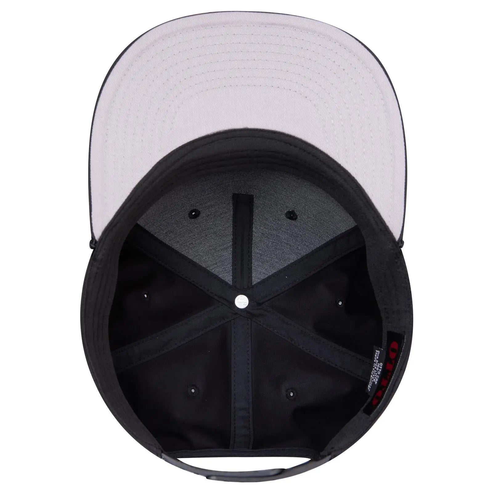 OTTO 158-1176 ’OTTO Snap’ 5 Panel Pro Style Snapback Cap - Black - Black / 6 1/2’’ - 7 5/8’’
