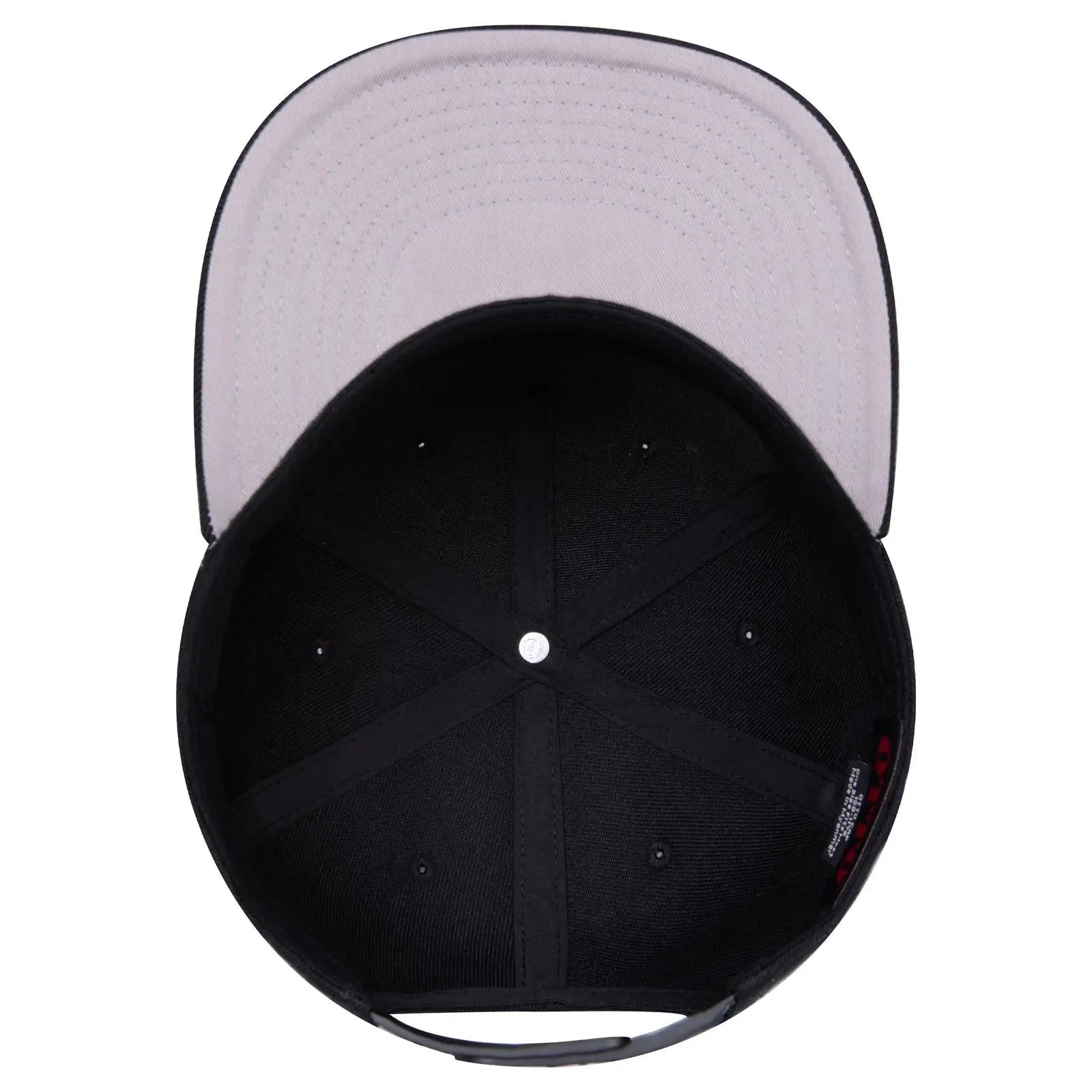 OTTO 158-1176 ’OTTO Snap’ 5 Panel Pro Style Snapback Cap - Black - Black / 6 1/2’’ - 7 5/8’’