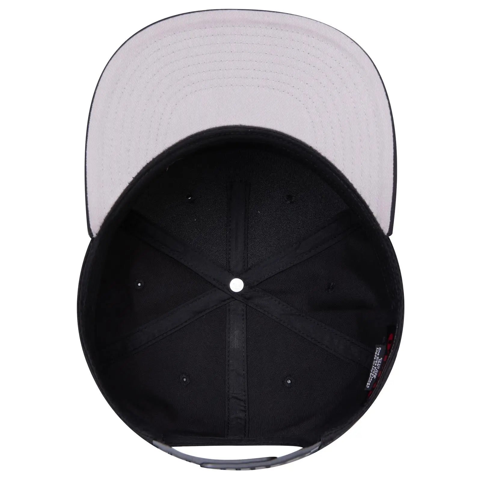 OTTO 158-1176 ’OTTO Snap’ 5 Panel Pro Style Snapback Cap - Black - Black / 6 1/2’’ - 7 5/8’’