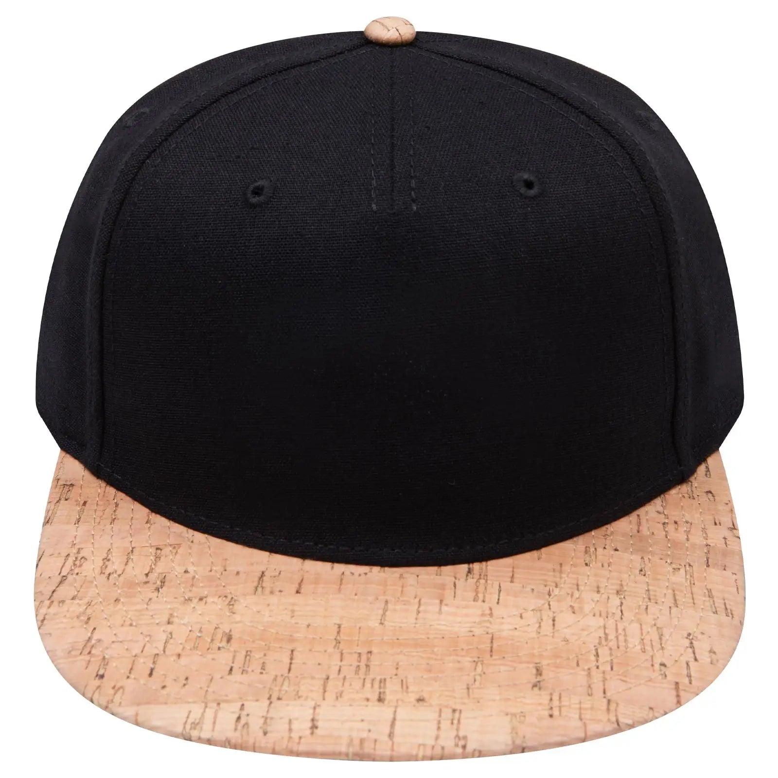 OTTO 158-1176 ’OTTO Snap’ 5 Panel Pro Style Snapback Cap - Cork/Blk - Cork/Blk / 6 1/2’’ - 7 5/8’’