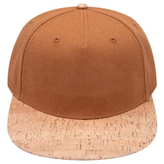 OTTO 158-1176 ’OTTO Snap’ 5 Panel Pro Style Snapback Cap - Cork/Cy Brn - Cork/Cy Brn / 6 1/2’’ - 7 5/8’’