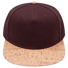 OTTO 158-1176 ’OTTO Snap’ 5 Panel Pro Style Snapback Cap - Cork/Dk.Brn - Cork/Dk.Brn / 6 1/2’’ - 7 5/8’’