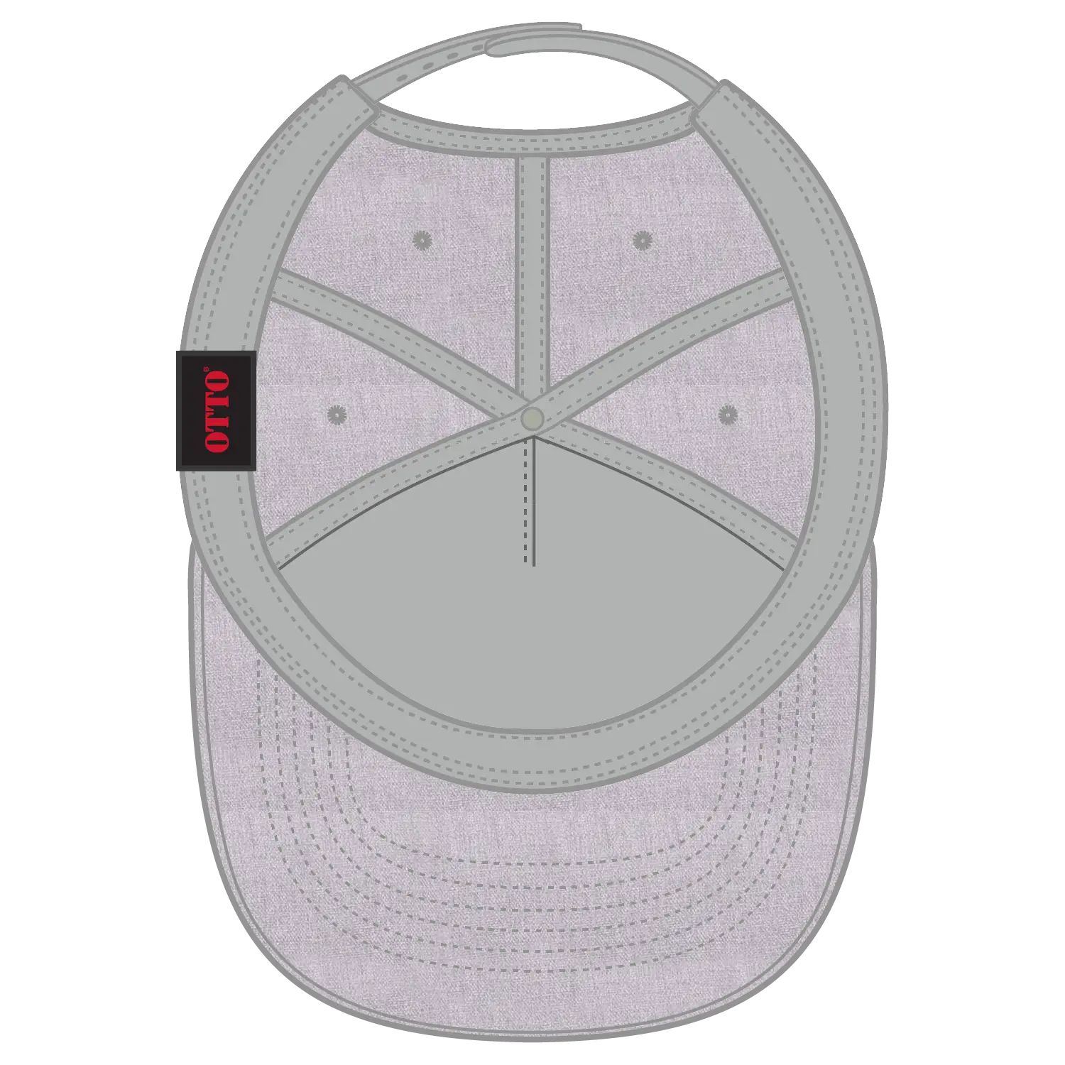 OTTO 158-1176 ’OTTO Snap’ 5 Panel Pro Style Snapback Cap - Heath. Gray - Heath. Gray / 6 1/2’’ - 7 5/8’’