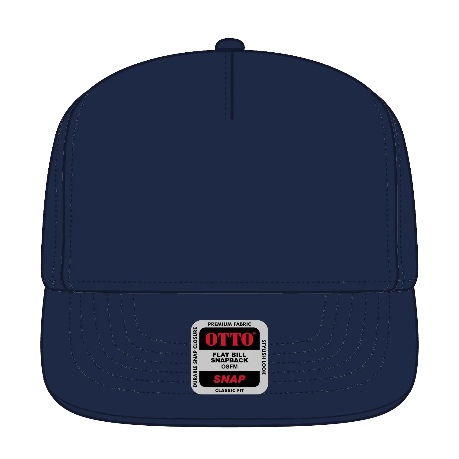 OTTO 158-1176 ’OTTO Snap’ 5 Panel Pro Style Snapback Cap - Nvy - Nvy / 6 1/2’’ - 7 5/8’’