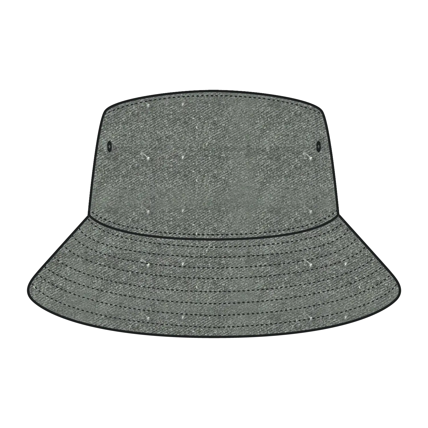 OTTO 16-1331 Bucket Hat - Char. Gray - Char. Gray / 77 1/4’’ - 7 1/2’’