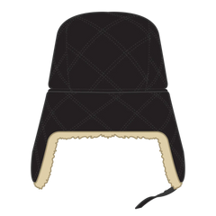 OTTO 163-1183 3 Panel Trapper Cap - Black