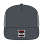 OTTO 164-1190 ’OTTO Snap’ 5 Panel Mid Profile Mesh Back Trucker Snapback Cap - Char. Gray - Char. Gray / 6 1/2’’ - 7