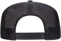 OTTO 164-1190 Snap 5 Panel Mid Profile Mesh Back Trucker Snapback Hat - Charcoal Gray - Dark Gray / One Size Fits Most