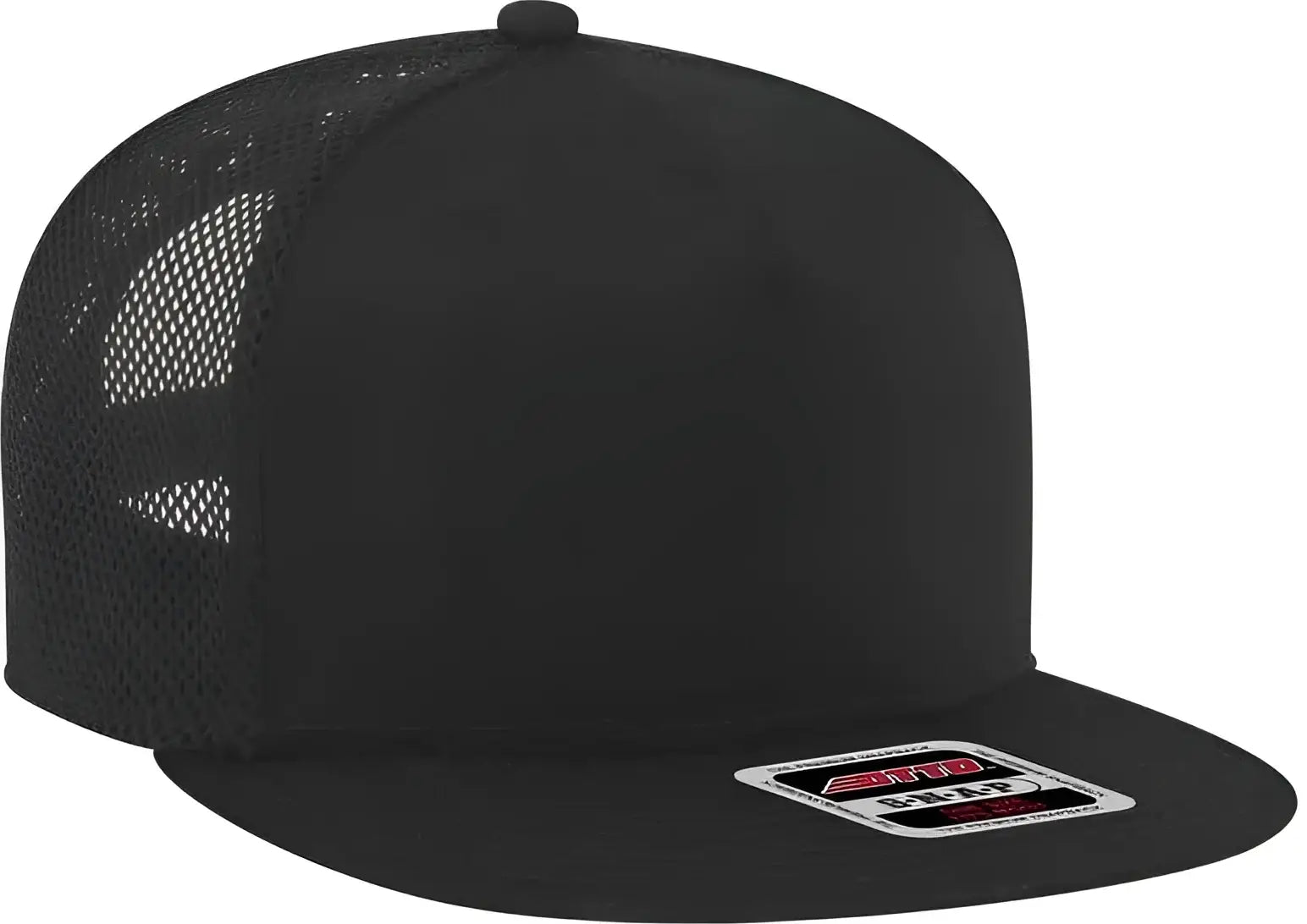 OTTO 164-1209 Superior Cotton Twill Square Flat Visor w/ Superior Polyester Mesh Back 5 Panel Pro Style Snapback Hat