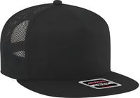 OTTO 164-1209 Superior Cotton Twill Square Flat Visor w/ Superior Polyester Mesh Back 5 Panel Pro Style Snapback Hat