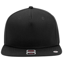 OTTO 167-1198 ’OTTO Snap’ 5 Panel Pro Style Snapback Cap - Black - Black / 6 1/2’’ - 7 5/8’’