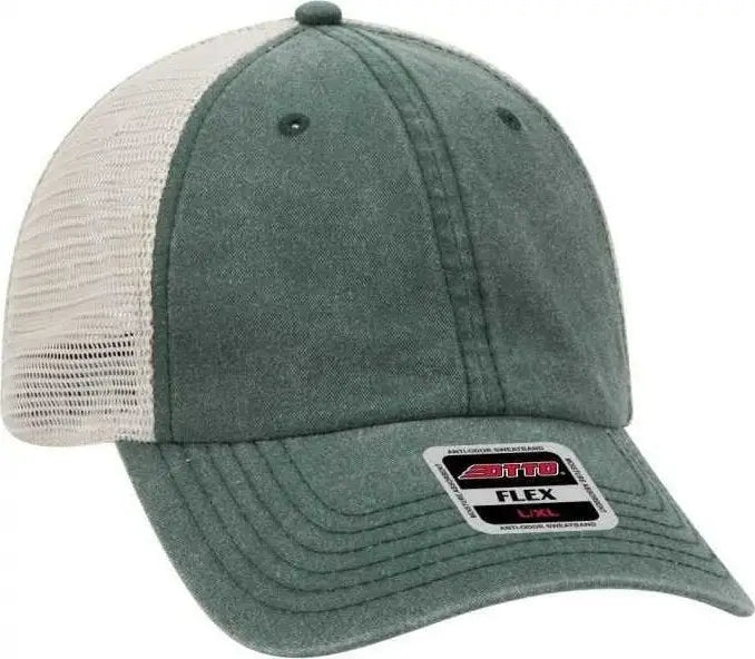 OTTO 169-1264 OTTO Flex 6 Panel Low Profile Garment Washed Pigment Dyed Superior Cotton Twill w/ Soft Polyester Mesh