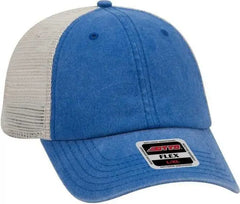 OTTO 169 1264 OTTO Flex 6 Panel Low Profile Garment Washed Pigment Dyed Superior Cotton Twill w/ Soft Polyester Mesh