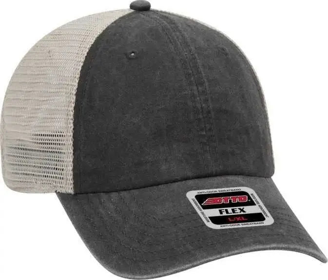 OTTO 169-1264 OTTO Flex 6 Panel Low Profile Garment Washed Pigment Dyed Superior Cotton Twill w/ Soft Polyester Mesh