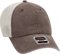 OTTO 169-1264 OTTO Flex 6 Panel Low Profile Garment Washed Pigment Dyed Superior Cotton Twill w/ Soft Polyester Mesh