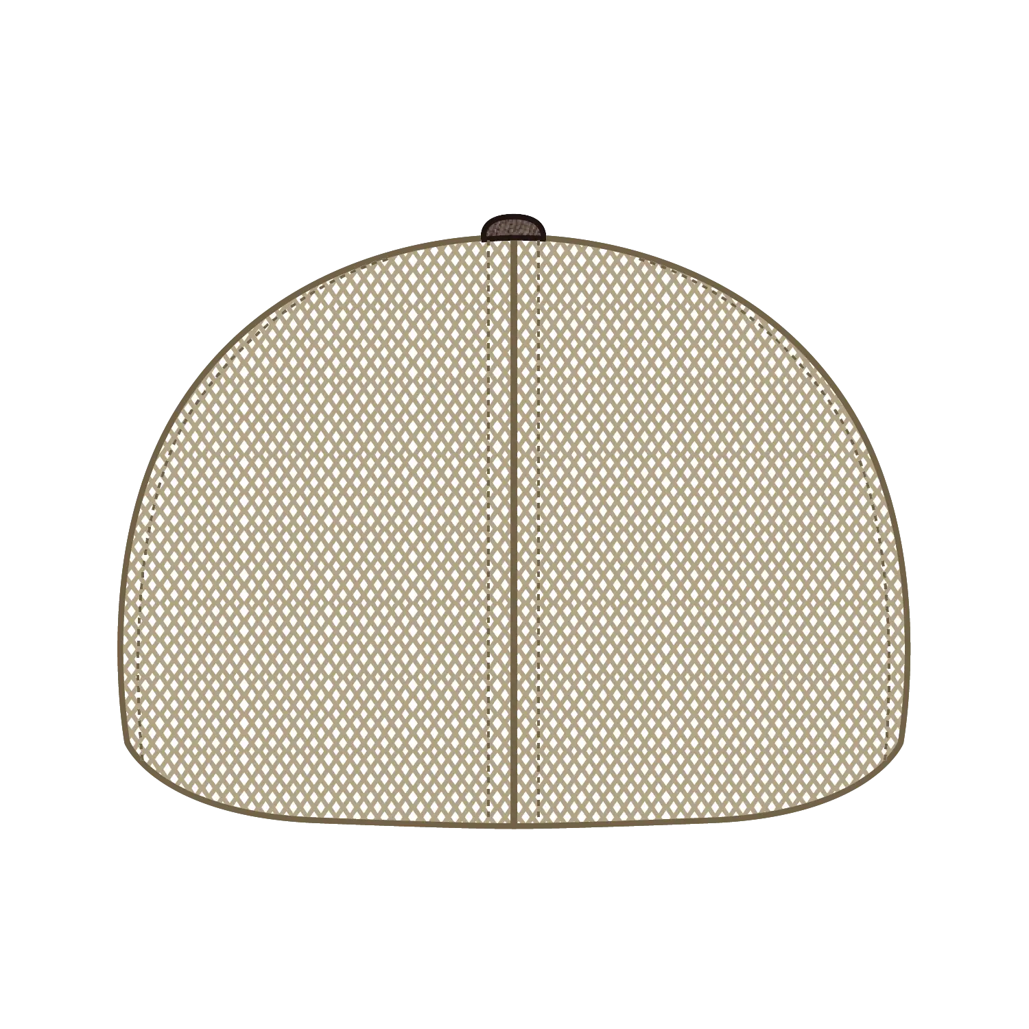 OTTO 169-1264 ’OTTO Flex’ Fitted 6 Panel Low Profile Mesh Back Trucker Cap - Dk.Brn/Dk.Brn/Kha