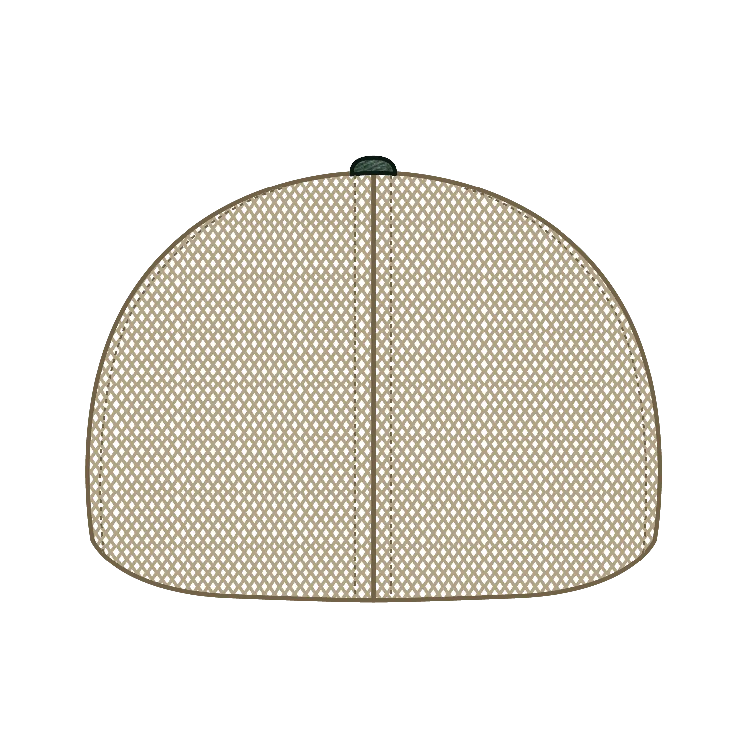 OTTO 169-1264 ’OTTO Flex’ Fitted 6 Panel Low Profile Mesh Back Trucker Cap - Dk.Grn/Dk.Grn/Kha