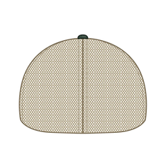 OTTO 169-1264 ’OTTO Flex’ Fitted 6 Panel Low Profile Mesh Back Trucker Cap - Dk.Grn/Dk.Grn/Kha