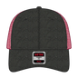 OTTO 169-1264 ’OTTO Flex’ Fitted 6 Panel Low Profile Mesh Back Trucker Cap - Blk/Blk/Red - Blk/Blk/Red / 7 3/8’’ - 7