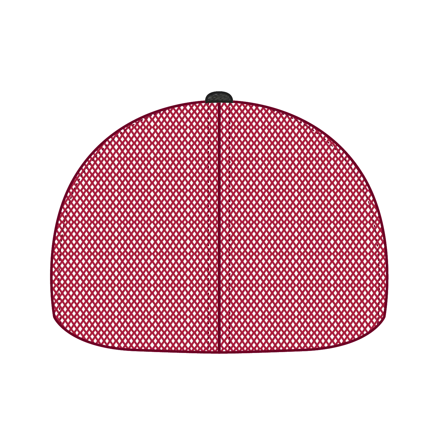 OTTO 169-1264 ’OTTO Flex’ Fitted 6 Panel Low Profile Mesh Back Trucker Cap - Blk/Blk/Red