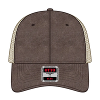 OTTO 169-1264 ’OTTO Flex’ Fitted 6 Panel Low Profile Mesh Back Trucker Cap - Dk.Brn/Dk.Brn/Kha - Dk.Brn/Dk.Brn/Kha / 7