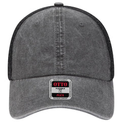 OTTO 169-1264 ’OTTO Flex’ Fitted 6 Panel Low Profile Mesh Back Trucker Cap - Black