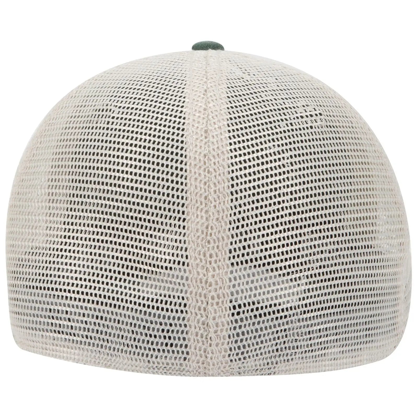 OTTO 169-1264 ’OTTO Flex’ Fitted 6 Panel Low Profile Mesh Back Trucker Cap - Dk.Grn/Dk.Grn/Kha