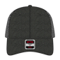 OTTO 169-1264 ’OTTO Flex’ Fitted 6 Panel Low Profile Mesh Back Trucker Cap - Black - Black / 7 3/8’’ - 7 5/8’