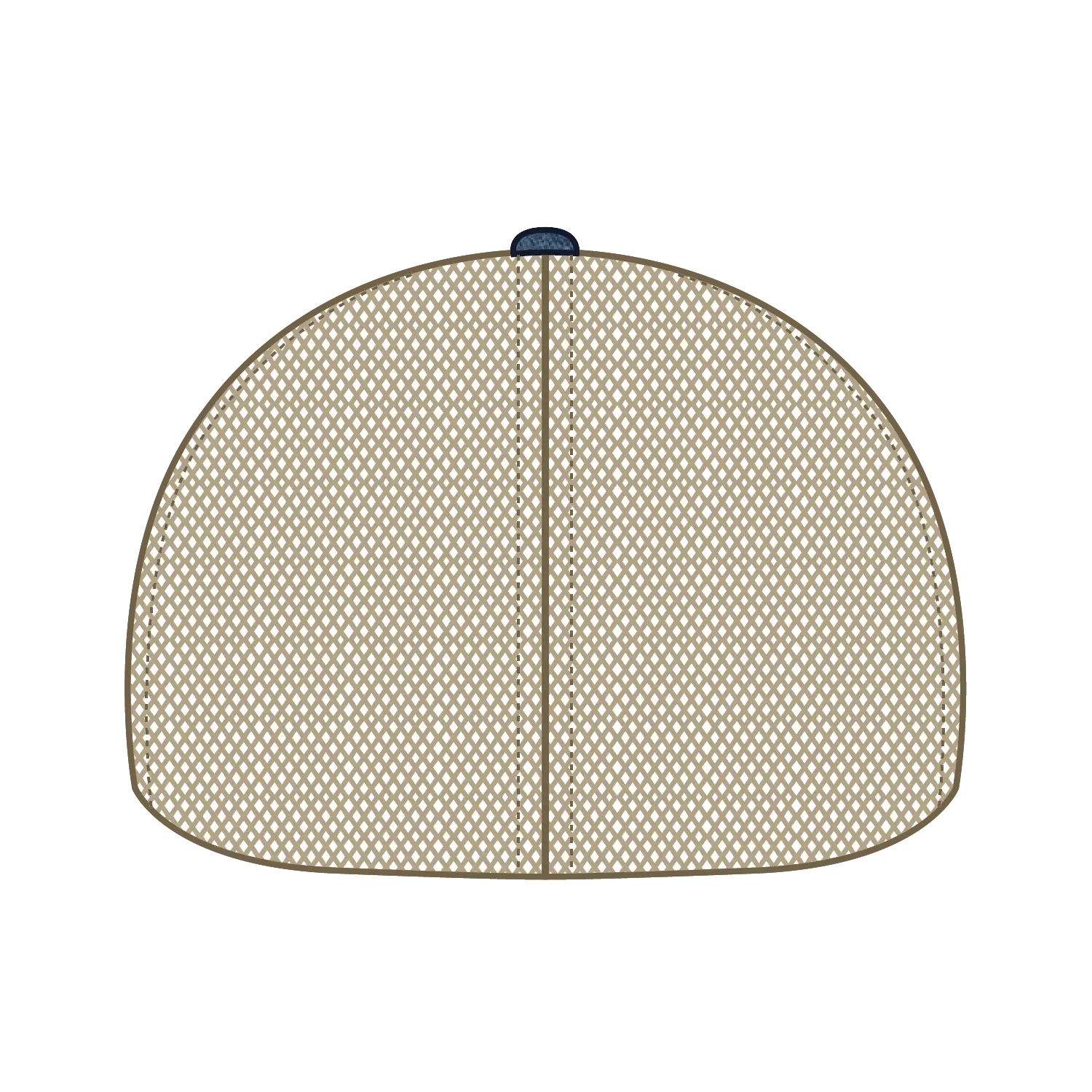 OTTO 169-1264 ’OTTO Flex’ Fitted 6 Panel Low Profile Mesh Back Trucker Cap - Nvy/Nvy/Kha