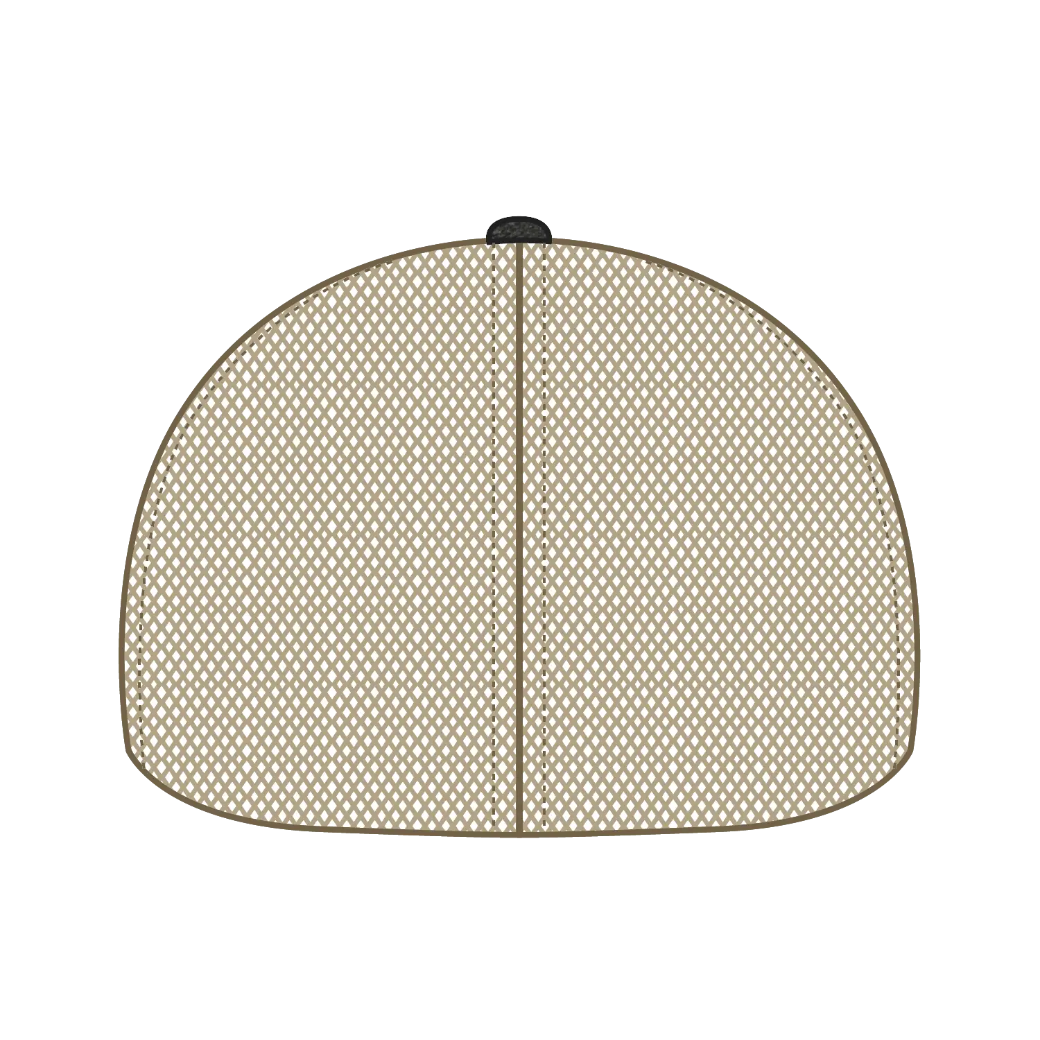 OTTO 169-1264 ’OTTO Flex’ Fitted 6 Panel Low Profile Mesh Back Trucker Cap - Blk/Blk/Kha