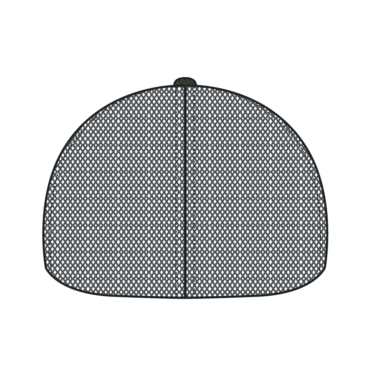 OTTO 169-1264 ’OTTO Flex’ Fitted 6 Panel Low Profile Mesh Back Trucker Cap - Blk/Blk/Ch.Gry