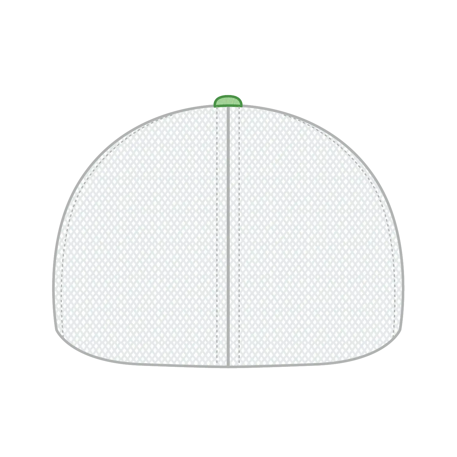 OTTO 169-1264 ’OTTO Flex’ Fitted 6 Panel Low Profile Mesh Back Trucker Cap - Lime/Lime/Wht