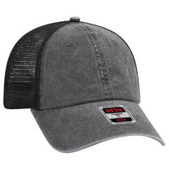 OTTO 169-1264 ’OTTO Flex’ Fitted 6 Panel Low Profile Mesh Back Trucker Cap - Black