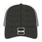 OTTO 169-1264 ’OTTO Flex’ Fitted 6 Panel Low Profile Mesh Back Trucker Cap - Blk/Blk/Ch.Gry - Blk/Blk/Ch.Gry / 7 3/8’’