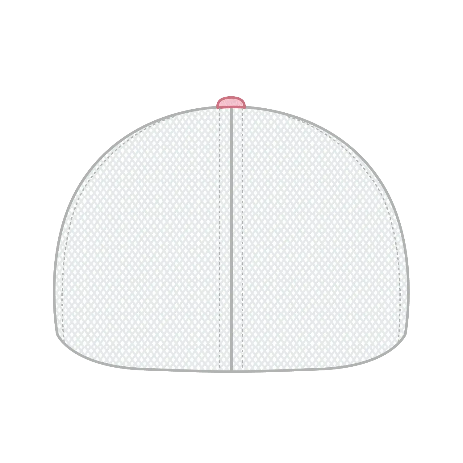 OTTO 169-1264 ’OTTO Flex’ Fitted 6 Panel Low Profile Mesh Back Trucker Cap - Pnk/Pnk/Wht