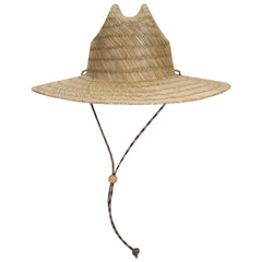 OTTO 170-1325 Straw Lifeguard Hat with Adjustable Cord - Natural