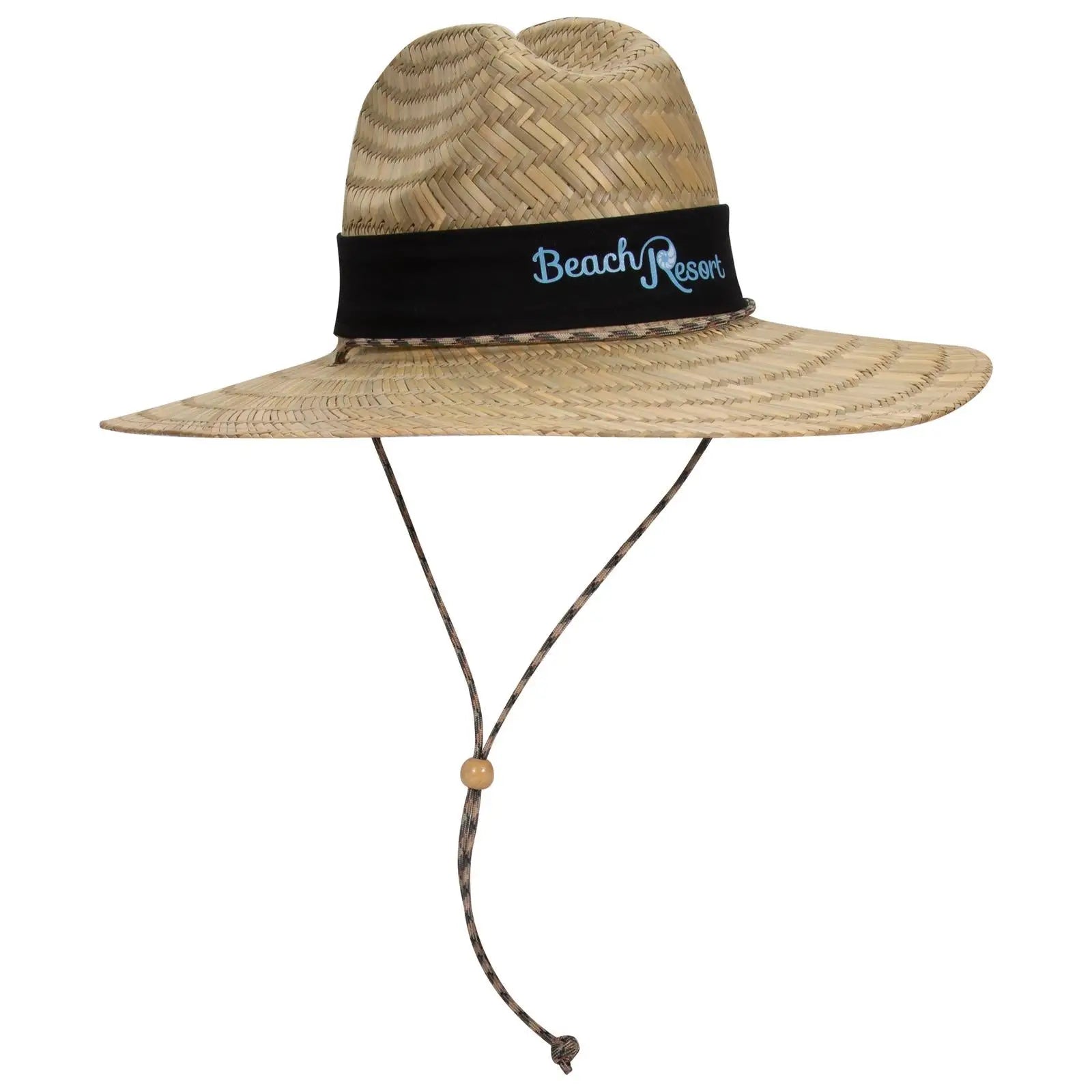 OTTO 170-1325 Straw Lifeguard Hat with Adjustable Cord - Natural