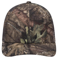 OTTO 171-1292 Mossy Oak Camouflage Superior Polyester Twill 6 Panel Low Profile Mesh Back Trucker Cap - Break Up
