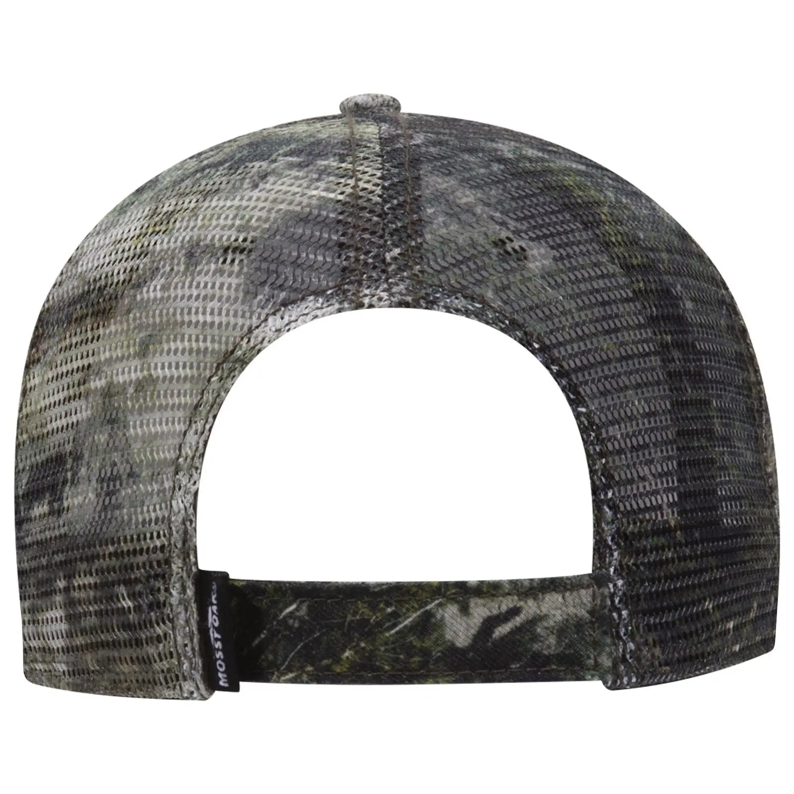 OTTO 171-1292 Mossy Oak Camouflage Superior Polyester Twill 6 Panel Low Profile Mesh Back Trucker Cap - Mountain